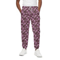 Watercolor Sweet Pea Pattern Print Cotton Sweatpants