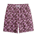 Watercolor Sweet Pea Pattern Print Cotton Shorts