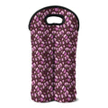 Watercolor Sweet Pea Pattern Print Double Neoprene Wine Tote