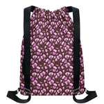 Watercolor Sweet Pea Pattern Print Drawstring Backpack