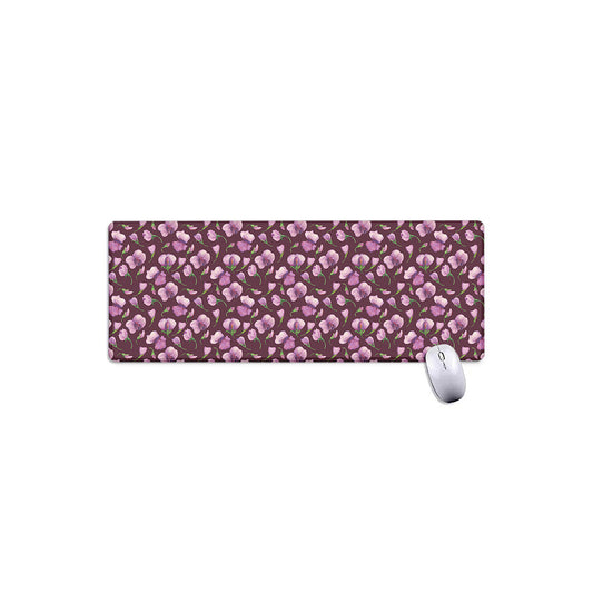 Watercolor Sweet Pea Pattern Print Extended Mouse Pad