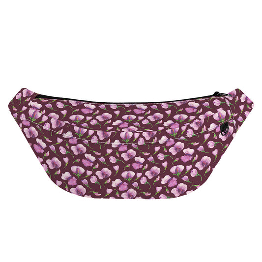 Watercolor Sweet Pea Pattern Print Fanny Pack