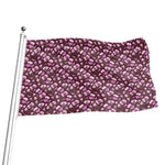 Watercolor Sweet Pea Pattern Print Flag