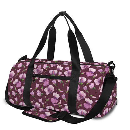 Watercolor Sweet Pea Pattern Print Gym Bag
