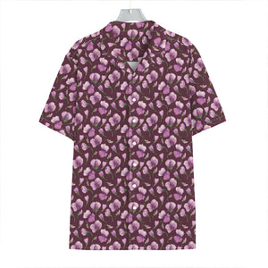 Watercolor Sweet Pea Pattern Print Hawaiian Shirt