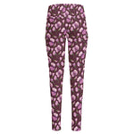 Watercolor Sweet Pea Pattern Print High-Waisted Pocket Leggings
