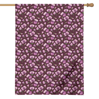 Watercolor Sweet Pea Pattern Print House Flag