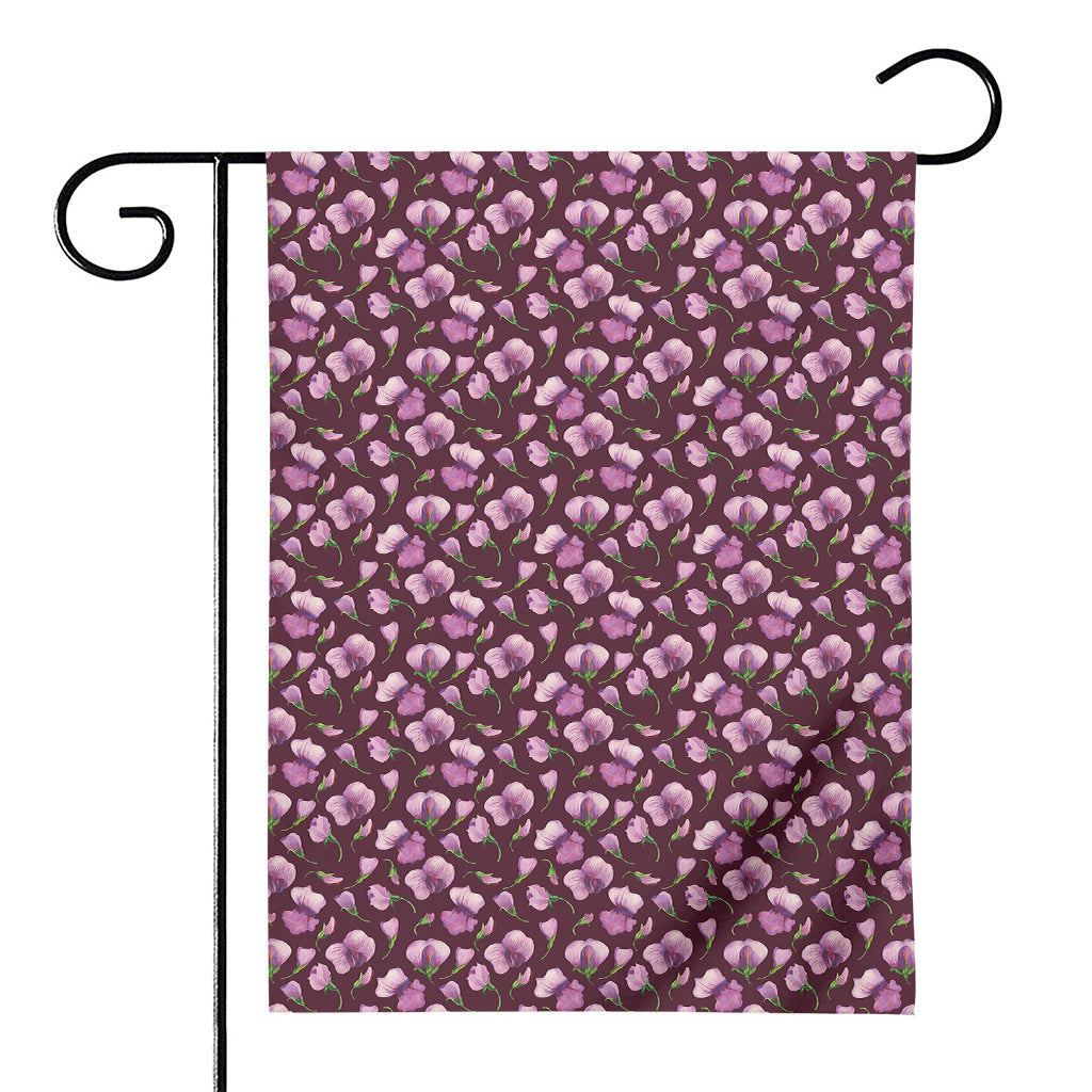Watercolor Sweet Pea Pattern Print House Flag