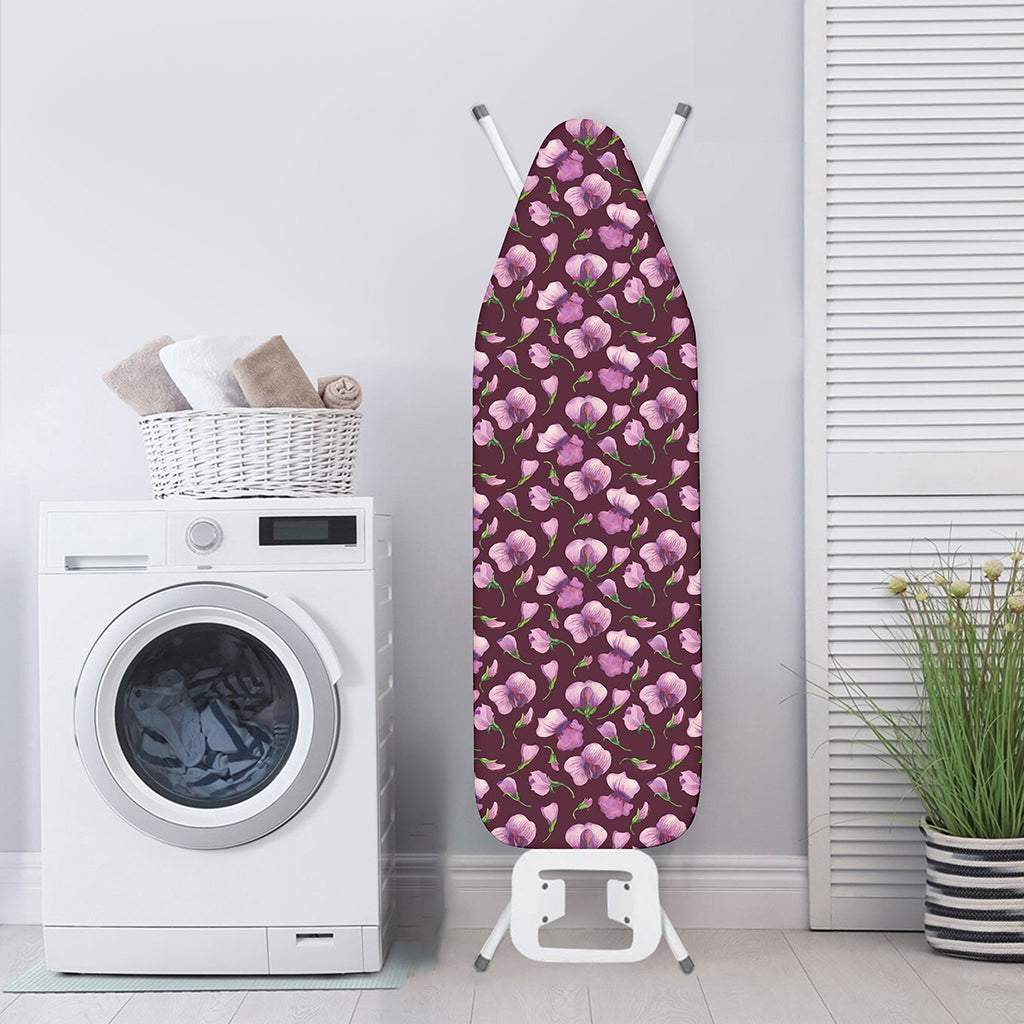 Watercolor Sweet Pea Pattern Print Ironing Board Cover