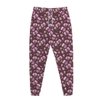 Watercolor Sweet Pea Pattern Print Jogger Pants