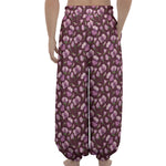 Watercolor Sweet Pea Pattern Print Lantern Pants
