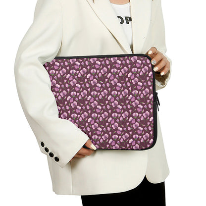 Watercolor Sweet Pea Pattern Print Laptop Sleeve