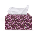Watercolor Sweet Pea Pattern Print Leather Tissue Box Cover