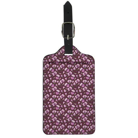 Watercolor Sweet Pea Pattern Print Luggage Tag