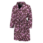 Watercolor Sweet Pea Pattern Print Men's Bathrobe