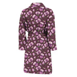 Watercolor Sweet Pea Pattern Print Men's Bathrobe