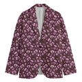 Watercolor Sweet Pea Pattern Print Men's Cotton Blazer