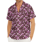 Watercolor Sweet Pea Pattern Print Men's Deep V-Neck Shirt