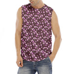 Watercolor Sweet Pea Pattern Print Men's Fitness Tank Top