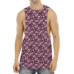 Watercolor Sweet Pea Pattern Print Men's Muscle Tank Top