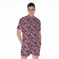 Watercolor Sweet Pea Pattern Print Men's Romper