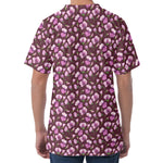 Watercolor Sweet Pea Pattern Print Men's Velvet T-Shirt