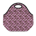 Watercolor Sweet Pea Pattern Print Neoprene Lunch Bag