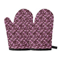 Watercolor Sweet Pea Pattern Print Oven Mitts