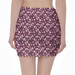 Watercolor Sweet Pea Pattern Print Pencil Mini Skirt