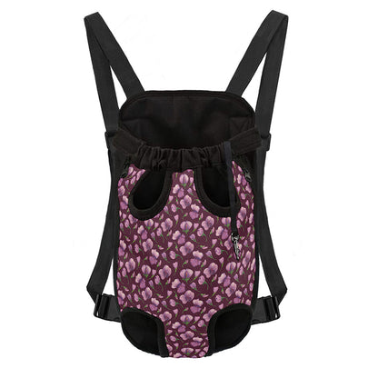 Watercolor Sweet Pea Pattern Print Pet Carrier Backpack