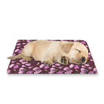 Watercolor Sweet Pea Pattern Print Pet Cooling Mat Cover