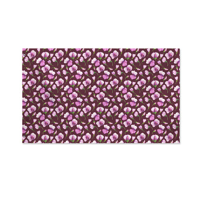 Watercolor Sweet Pea Pattern Print Polyester Flag