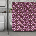 Watercolor Sweet Pea Pattern Print Polyester Shower Curtain