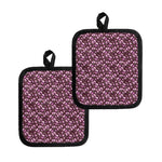 Watercolor Sweet Pea Pattern Print Pot Holders