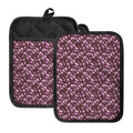 Watercolor Sweet Pea Pattern Print Pot Holders With Pocket