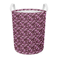 Watercolor Sweet Pea Pattern Print Round Laundry Basket