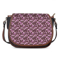 Watercolor Sweet Pea Pattern Print Saddle Bag