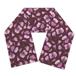 Watercolor Sweet Pea Pattern Print Scarf