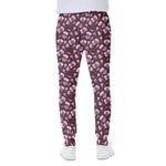 Watercolor Sweet Pea Pattern Print Scuba Joggers