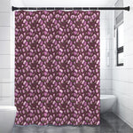 Watercolor Sweet Pea Pattern Print Shower Curtain