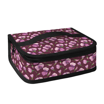 Watercolor Sweet Pea Pattern Print Small Lunch Bag