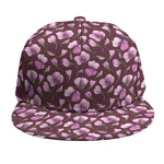 Watercolor Sweet Pea Pattern Print Snapback Cap