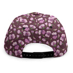 Watercolor Sweet Pea Pattern Print Snapback Cap