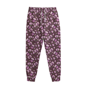 Watercolor Sweet Pea Pattern Print Sweatpants