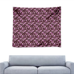 Watercolor Sweet Pea Pattern Print Tapestry