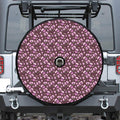 Watercolor Sweet Pea Pattern Print Tire Cover With Camera Hole