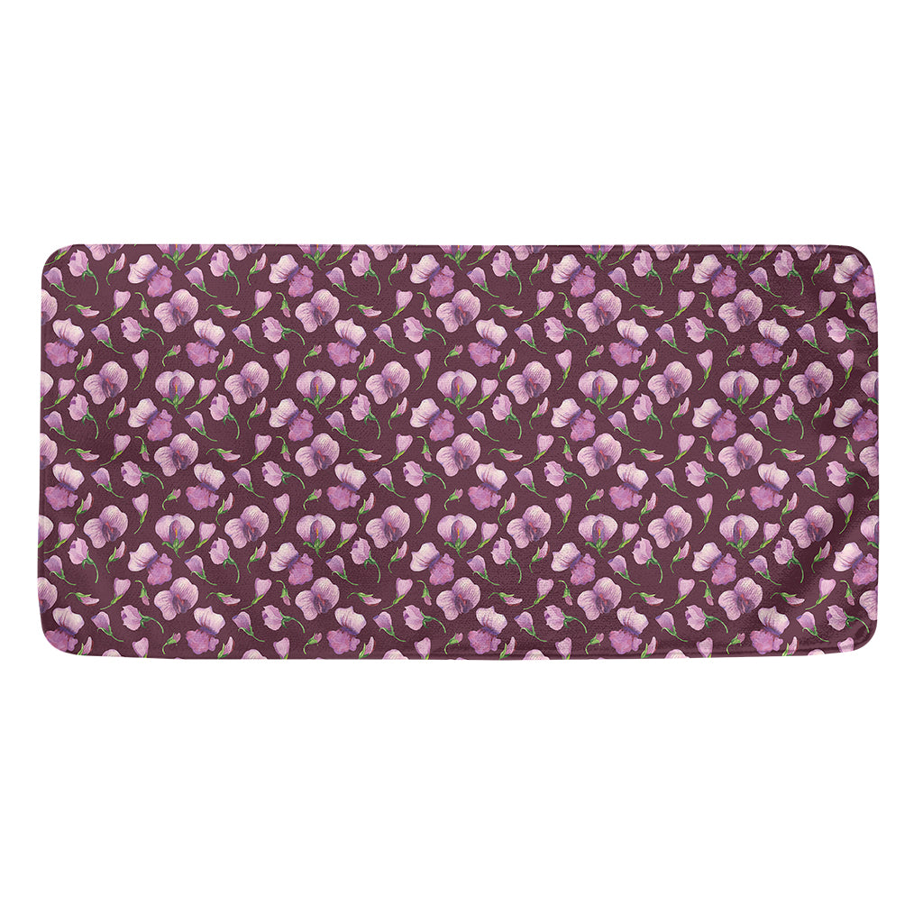 Watercolor Sweet Pea Pattern Print Towel