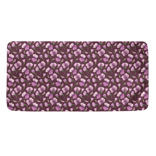 Watercolor Sweet Pea Pattern Print Towel