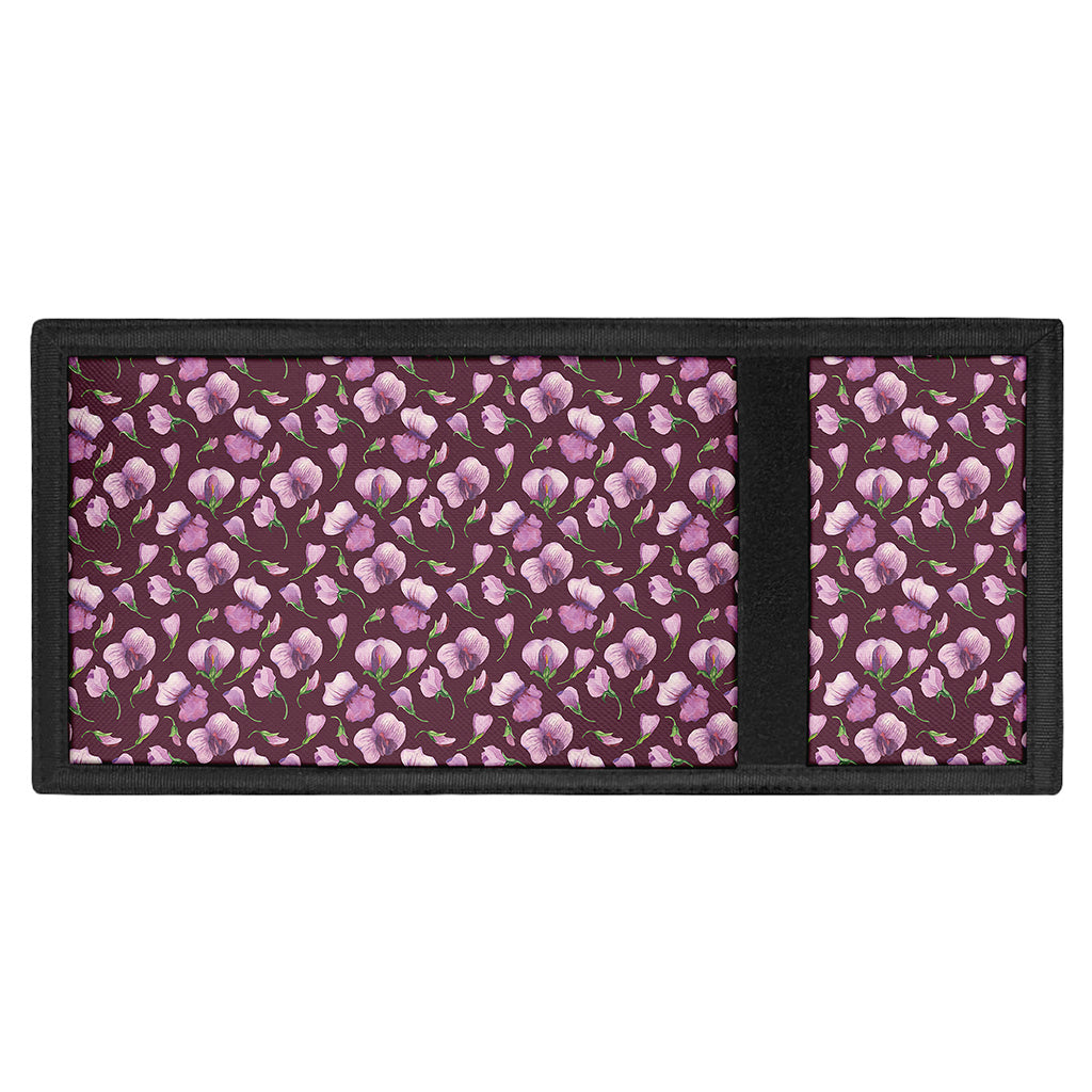 Watercolor Sweet Pea Pattern Print Trifold Wallet