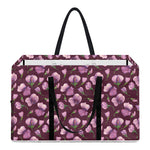 Watercolor Sweet Pea Pattern Print Utility Tote Bag
